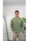 Triko Fıstık Yeşili Örme Kazak