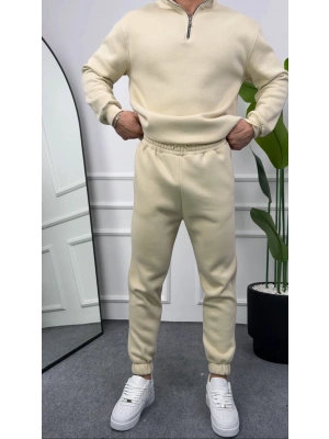 Erkek Bej Jogger Eşofman Altı