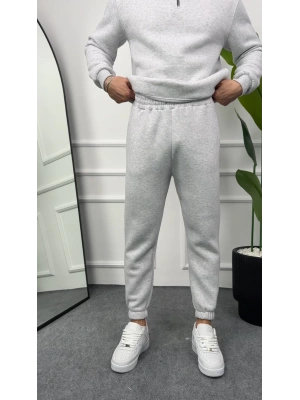 Erkek Gri Melanj Jogger Eşofman Altı