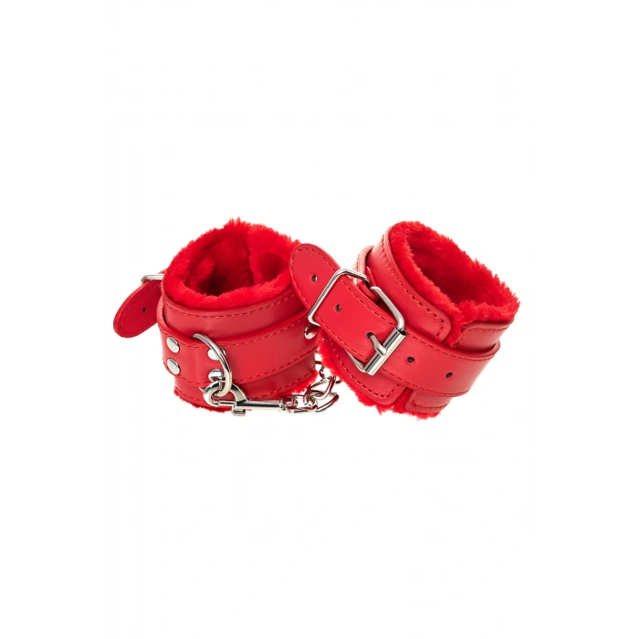 VipMarketim Anonymo BDSM Kelepçe #0105, PU deri, kırmızı, 27 cm