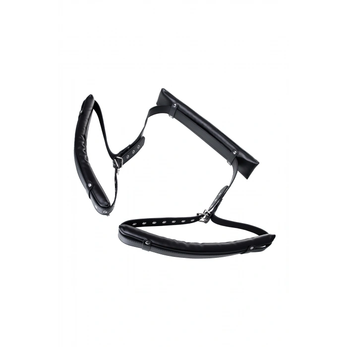 VipMarketim Anonymo BDSM Esaret Seti, PU deri, siyah, 145 cm