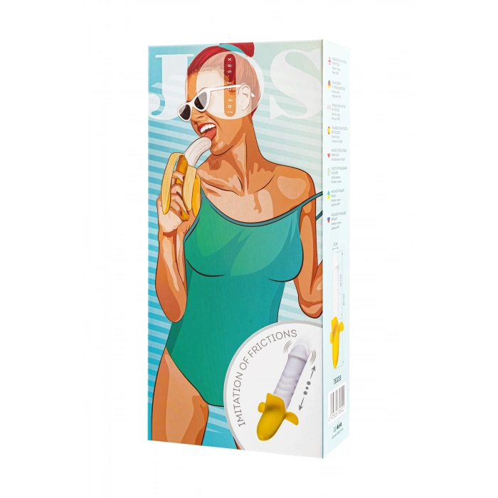 VipMarketim JOS B-NANA Vibratör, silikon, beyaz, 19 cm