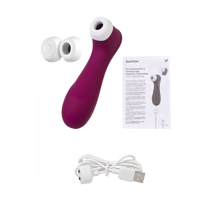 VipMarketim Satisfyer Pro 2 Generation 3 Wine Red Vakum Klitoris Uyarıcı Vibratör, kırmızı