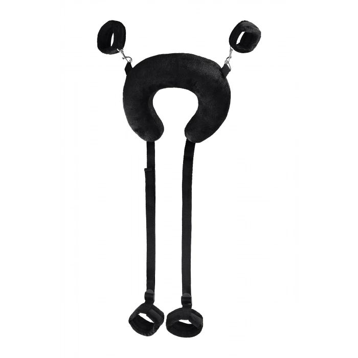 VipMarketim Anonymo BDSM sabitleme kemeri #0701 yastıklı, kadife, siyah, 127 cm