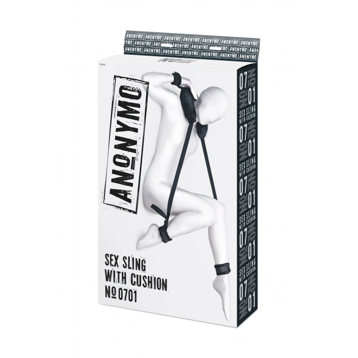 VipMarketim Anonymo BDSM sabitleme kemeri #0701 yastıklı, kadife, siyah, 127 cm