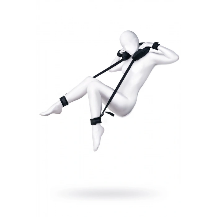 VipMarketim Anonymo BDSM sabitleme kemeri #0701 yastıklı, kadife, siyah, 127 cm