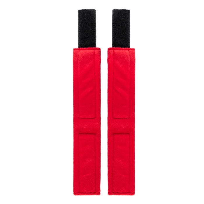 VipMarketim Anonymo BDSM Ayak Kelepçe #0156, kadife, kırmızı, 29 cm