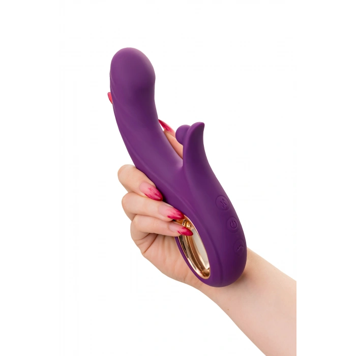 VipMarketim JOS Julli Yukarı ve Aşağı işlevlerine sahip titreşimli silindir, silikon, mor, 20,5 cm