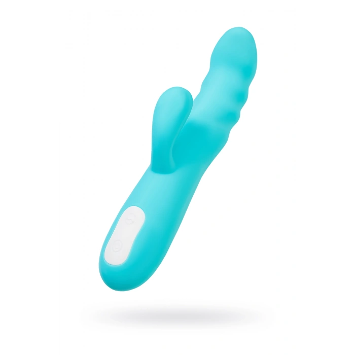 VipMarketim JOS Klitoral uyarımlı vibratör-döndürücü MERRY-SWI, silikon, mavi, 20,7 cm