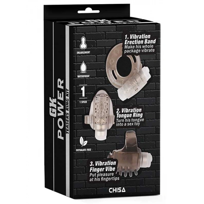 VipMarketim GK Power Teasers Titreşimli Halka Seti - Gri