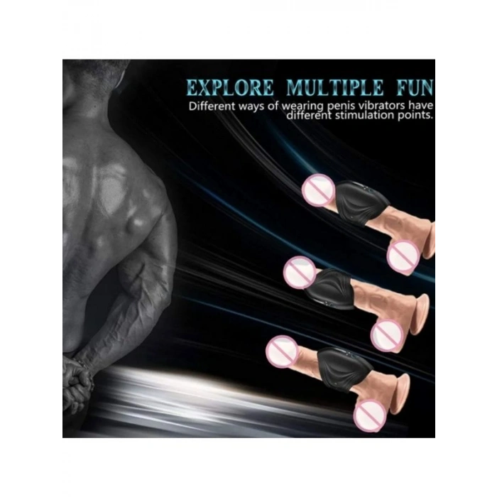 VipMarketim Penis Massager Super Shock Glans Exerciser Titreşimli Mastürbatör