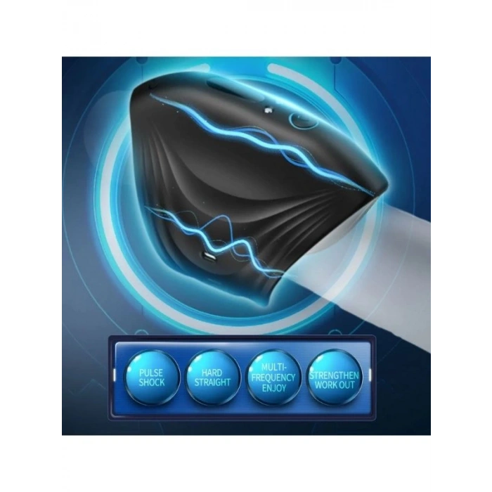 VipMarketim Penis Massager Super Shock Glans Exerciser Titreşimli Mastürbatör