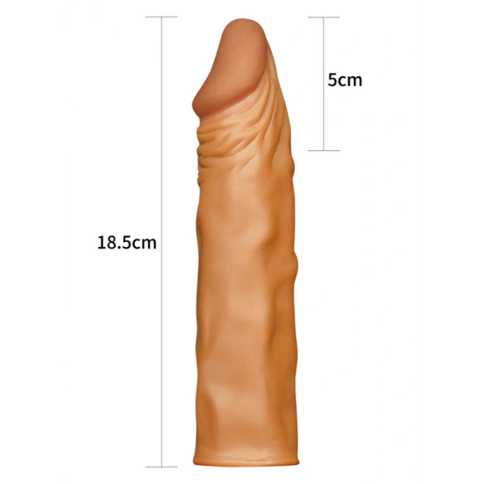 VipMarketim Add 2" Pleasure X Tender Penis Sleeve Brown