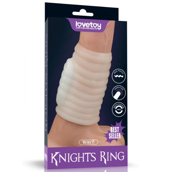 VipMarketim Vibrating Wave Knights Ring (Beyaz)