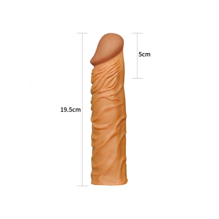 VipMarketim Add 2" Pleasure X Tender Penis Sleeve Brown