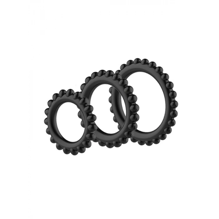 VipMarketim Titan 3'lü Siyah Esnek Penis Halkası Seti