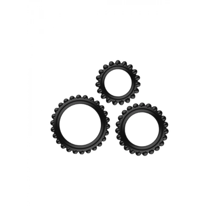 VipMarketim Titan 3'lü Siyah Esnek Penis Halkası Seti