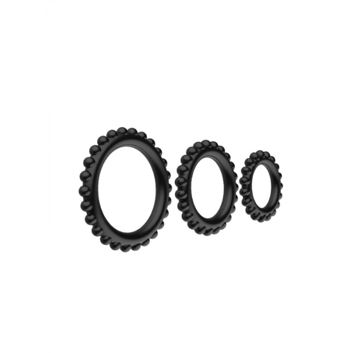 VipMarketim Titan 3'lü Siyah Esnek Penis Halkası Seti