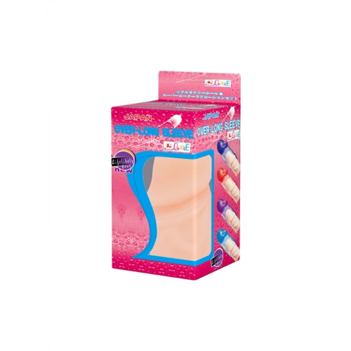 VipMarketim Over - Long Sleeve 3cm Dolgulu Prezervatif Realistik Penis Kılıfı