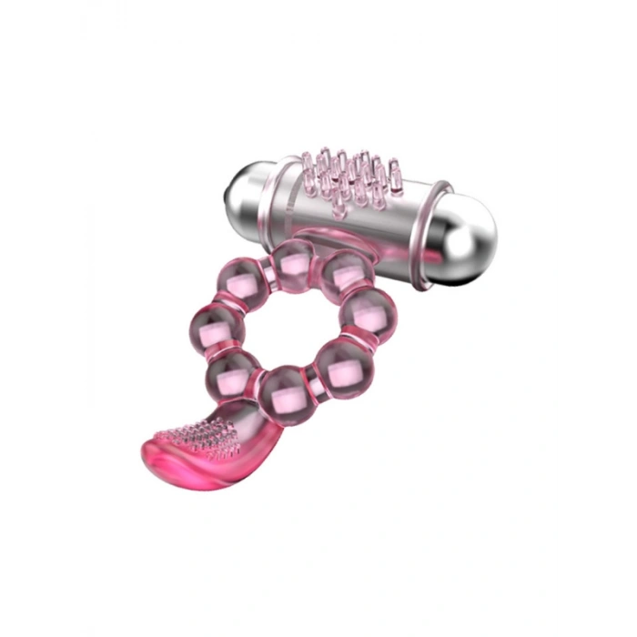 VipMarketim Plasure Tongue Titreşimli Klitoris Uyarıcılı Şeffaf Penis Kılıfı