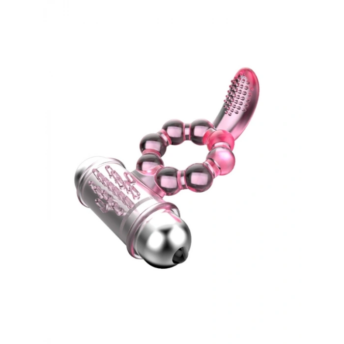 VipMarketim Plasure Tongue Titreşimli Klitoris Uyarıcılı Şeffaf Penis Kılıfı