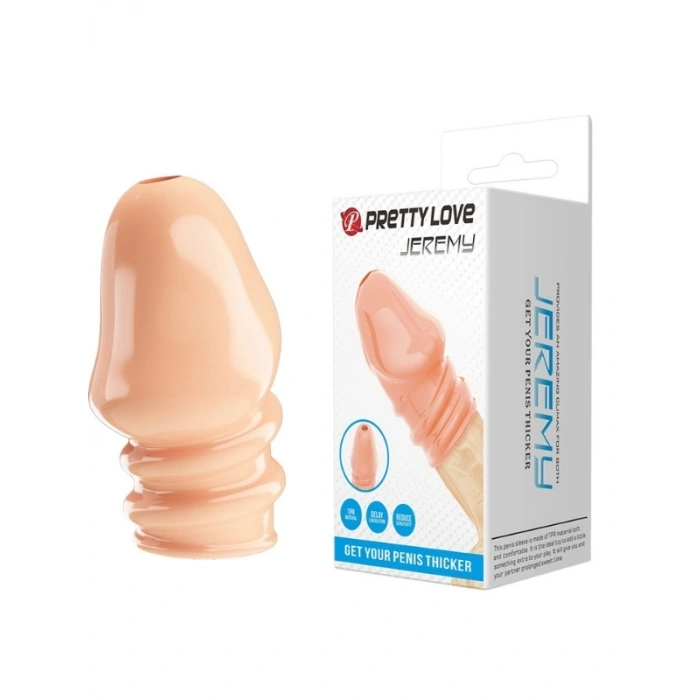 VipMarketim Jeremy Geciktirici ve Sertleştirici TPR Penis Kılıfı Ten Rengi
