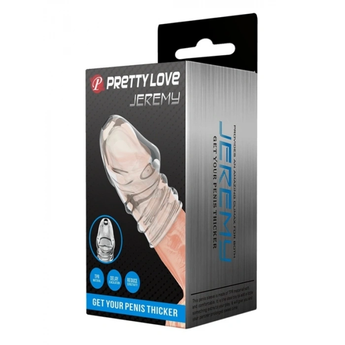 VipMarketim Jeremy Geciktirici ve Sertleştirici TPR Penis Kılıfı Beyaz
