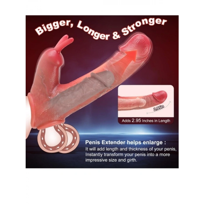 VipMarketim Uzaktan Kumandalı Tavşan Penis Kılıfı