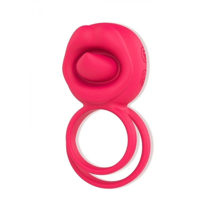 VipMarketim Çift Halkalı Şarjlı Titreşimli Penis Halkası – Esnek Silikon, Geciktirici ve Klitoris Uyarıcılı