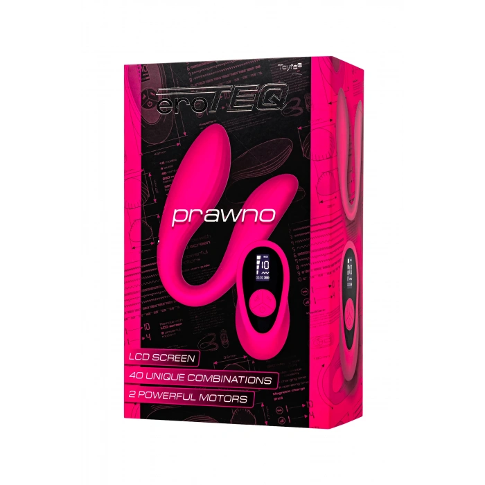 VipMarketim __Вибратор для пар eroTEQ  Prawno с пультом ДУ, силикон, розовый, 18 см