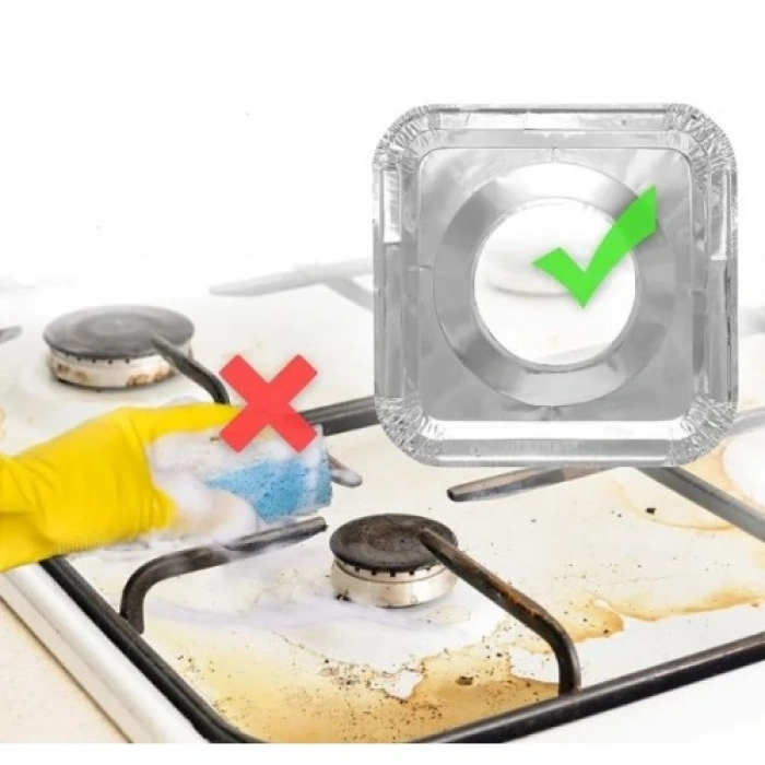 VipMarketim 10 Adet Alüminyum Ocak Koruyucu Folyo