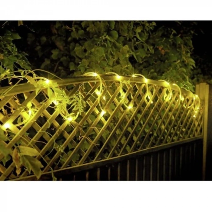 VipMarketim 10 Metre Güneş Enerjili Hortum LED Işık