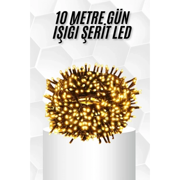 VipMarketim 10 Metre Led Işık Gün Işığı Her Ortama Uygun Ampüllü