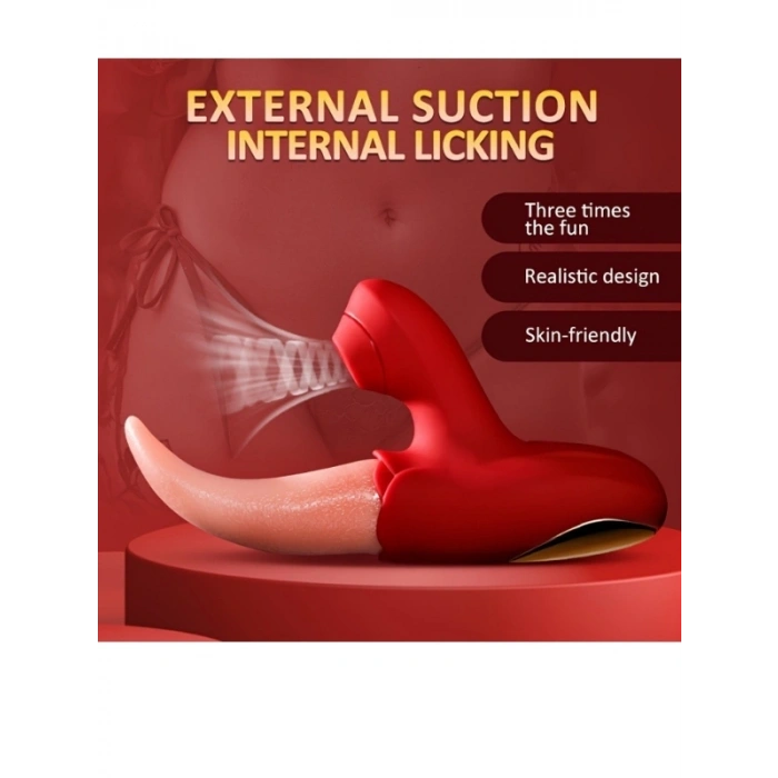 VipMarketim 10 Modlu Dil Yalama ve Emiş Vibratörü – G Noktası, Klitoris ve Meme Ucu Uyarıcı