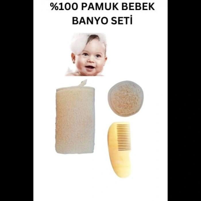 VipMarketim %100 Pamuk Bebek Banyo Seti