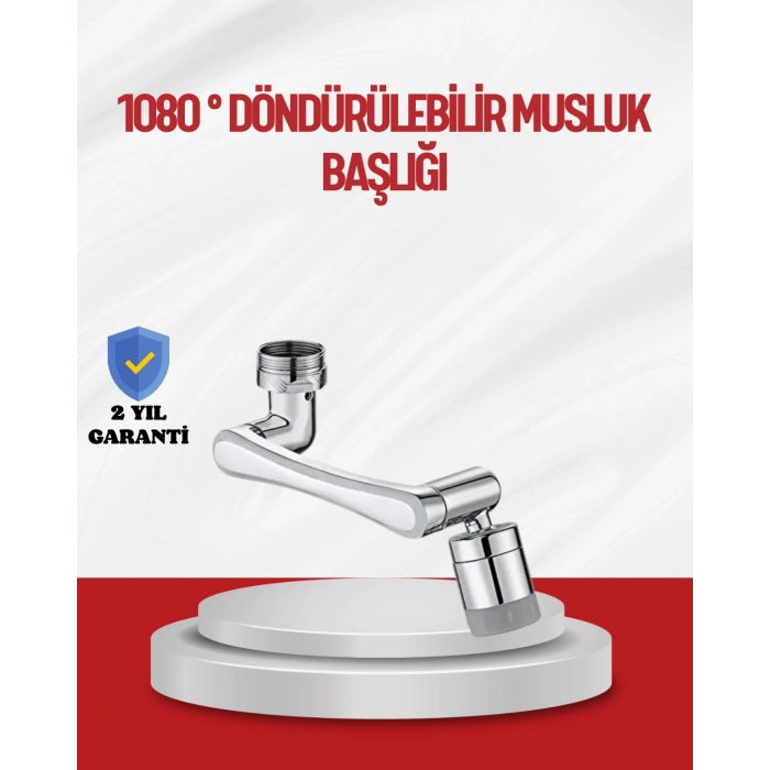 VipMarketim 1080° Çok Yönlü Musluk Aparatı Püskürtme ve Köpük Akışlı