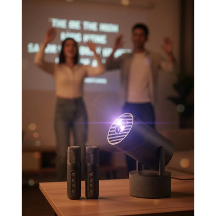 VipMarketim 1080P Taşınabilir Projeksiyon WiFi Bluetooth Destekli