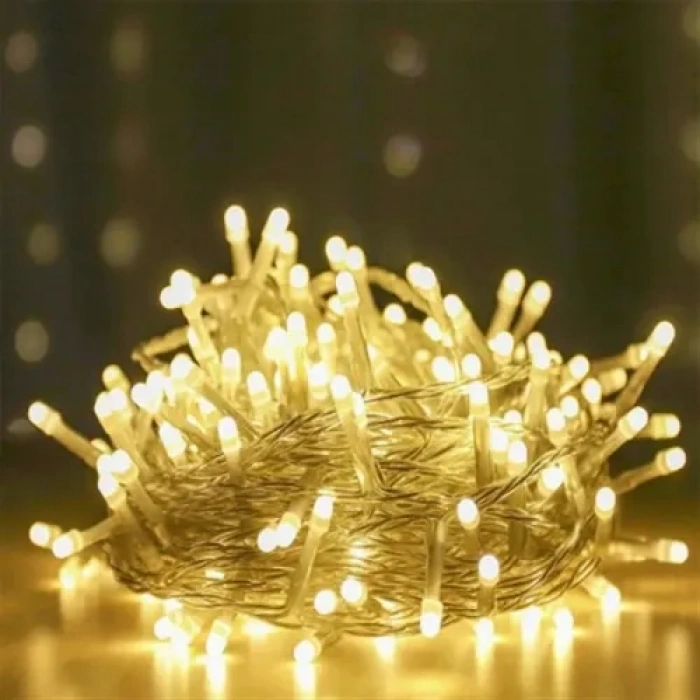 VipMarketim 10m 100 LED Damla Uçlu Gün Işığı Şeffaf Kablo