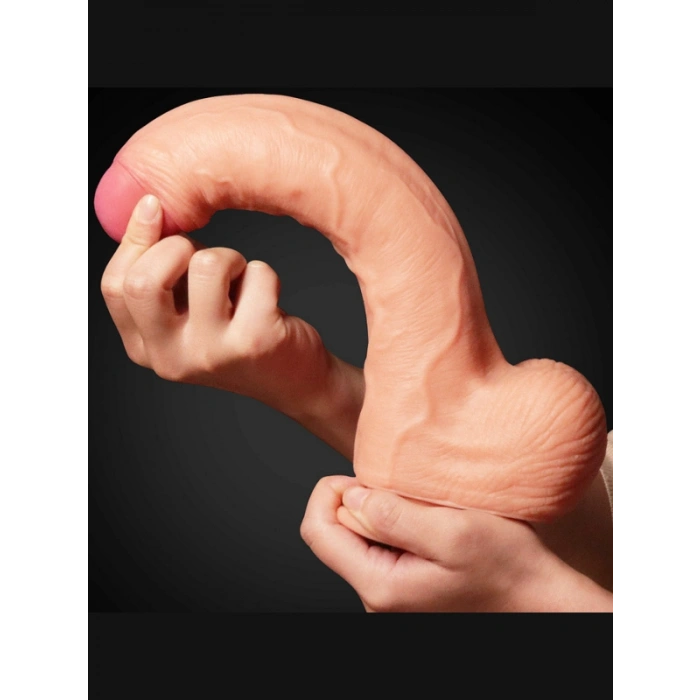 VipMarketim 11 İnç Dual Layer Platinum Silicone Cock