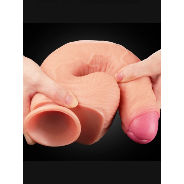 VipMarketim 11 İnç Dual Layer Platinum Silicone Cock