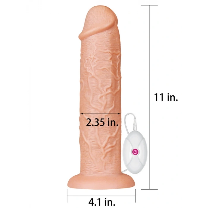 VipMarketim 11 İnç Realistic Long Vibrating Dildo