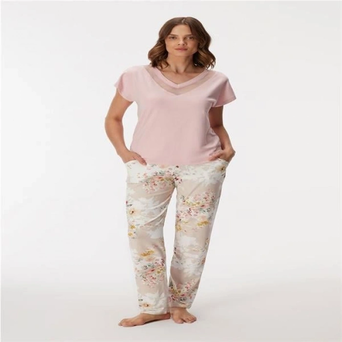 Vipmarketim Kadın T-shirt Ve Pantolon Takım (kod:11354)