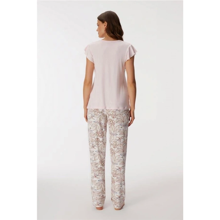 VipMarketim 11370 Kadın T-shirt Ve Pantolon Takım