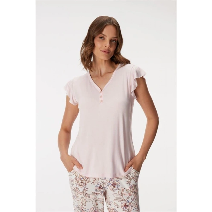 VipMarketim 11370 Kadın T-shirt Ve Pantolon Takım