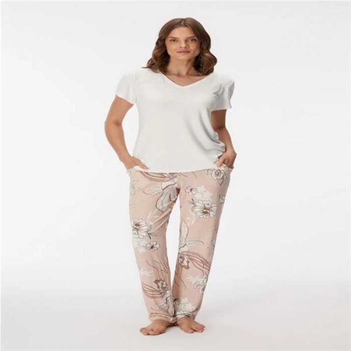 Vipmarketim Kadın T-shirt Ve Pantolon Takım (kod:11396)