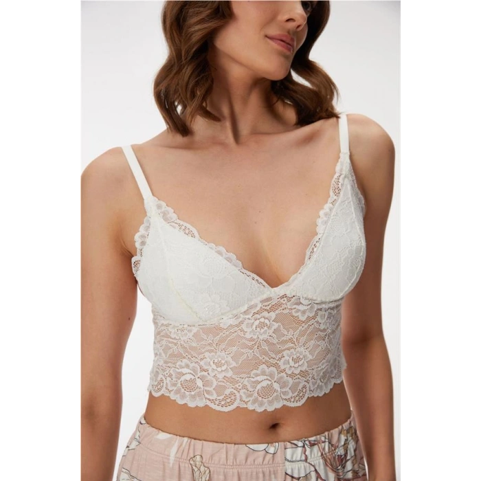 VipMarketim 11398 Kadın Sabahlık, Bralet Ve Pantolon Takım