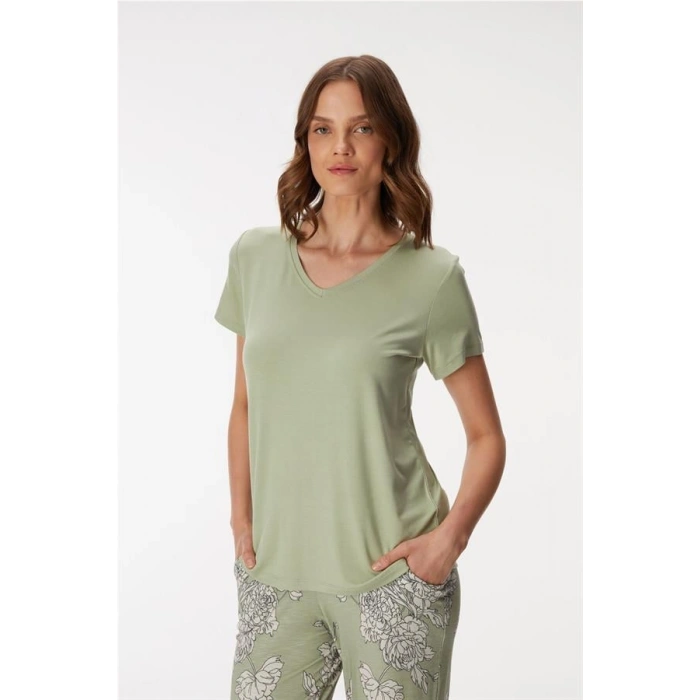 VipMarketim 11401 Kadın T-shirt Ve Pantolon Takım