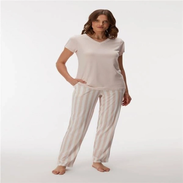 Vipmarketim Kadın T-shirt Ve Pantolon Takım (kod:11405)