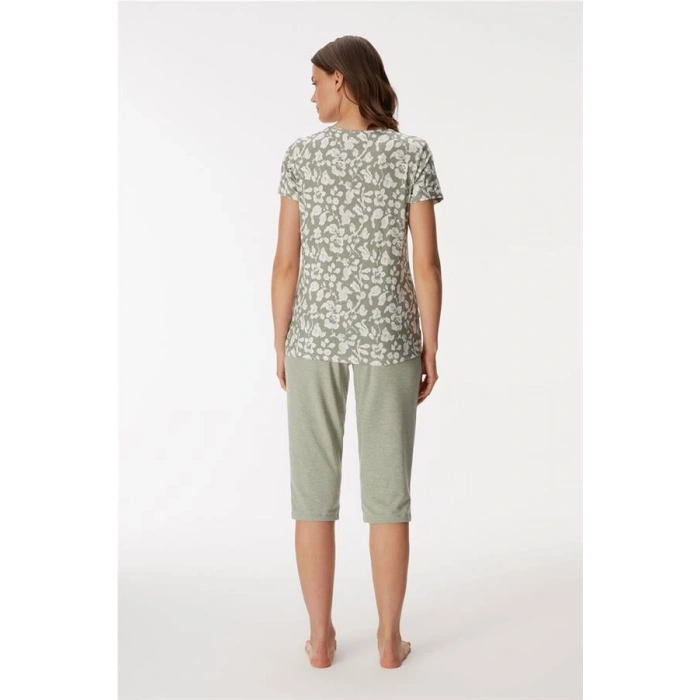 VipMarketim 11409 Kadın T-shirt Ve Kapri Pantolon Takım