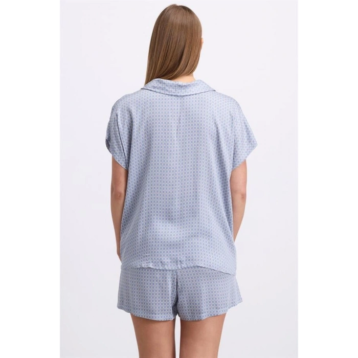 VipMarketim 11609 Kadın Kısa Kol Gömlek Ve Şort Takım